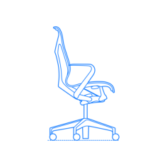 Furniture Office Chairs Desk Chairs Mid Back Cosm Chair Contour Svg Vector, Free Vectors File